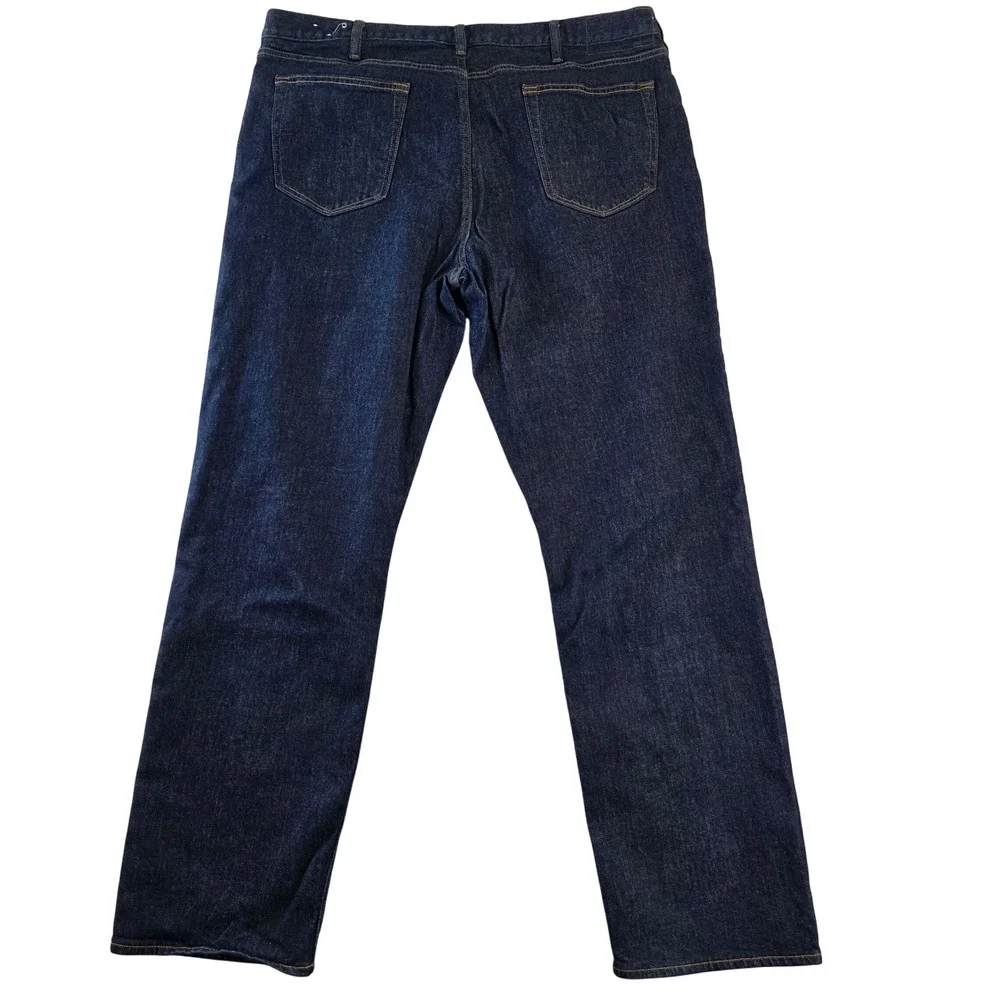 Banana Republic Mens 40x34 Straight Fit Organic Cotton Dark Wash Jeans